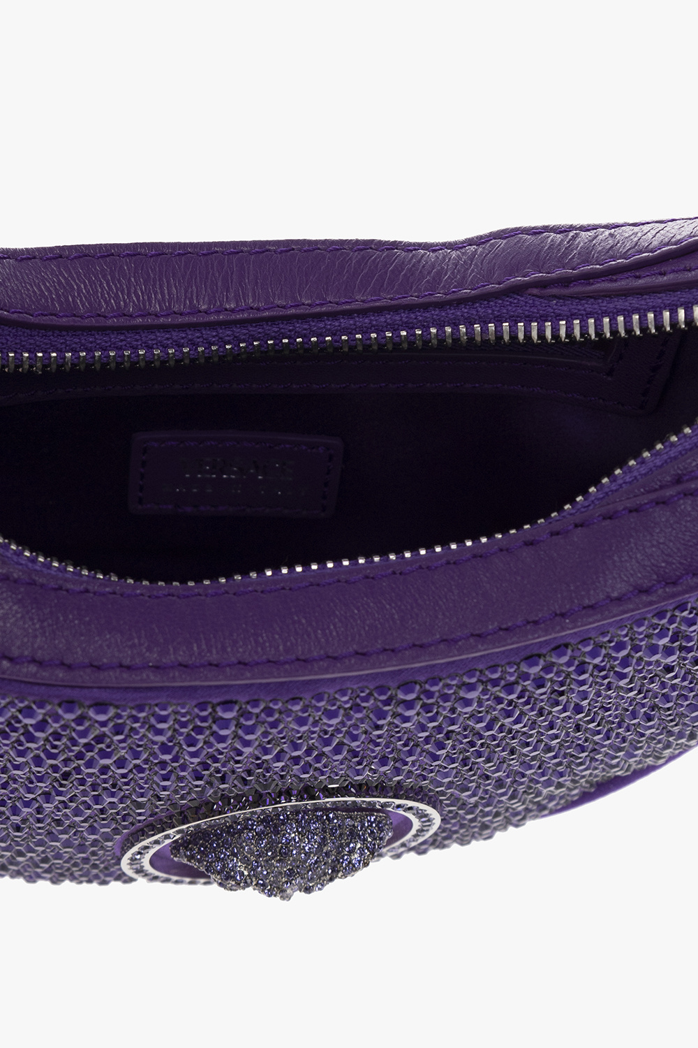 Purple 'Repeat Mini' shoulder bag Versace - mini shiny logo tote